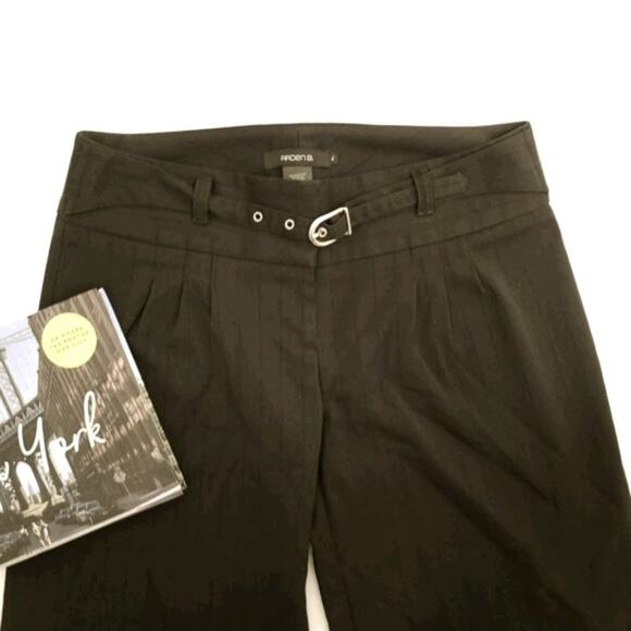 ARDEN B Black Stripes Low Rise Flare Pants 4 - Picture 5 of 8